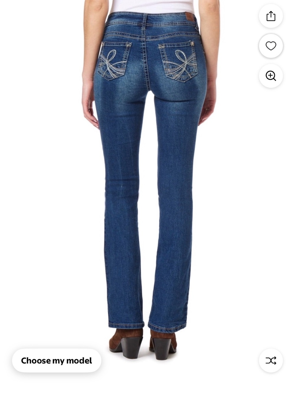 Womens Wallflower Bootcut Curvy Fit Jeans